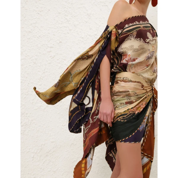 Zimmermann Valiant Draped Scarf Dress, view 5