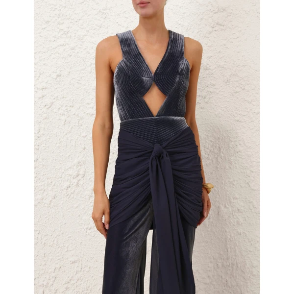 Zimmermann Valiant Draped Slinky Bodice Top, view 2