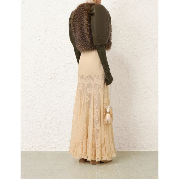 Zimmermann Valiant Faux Fur Bolero Jacket, view 4