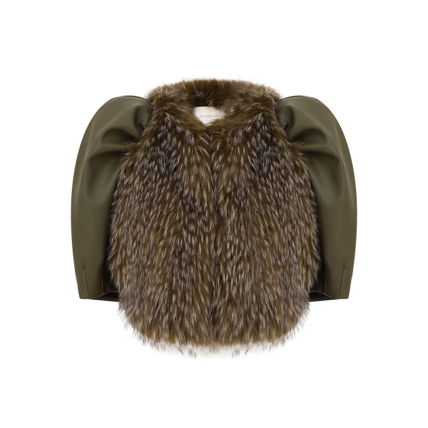 Zimmermann Valiant Faux Fur Bolero Jacket