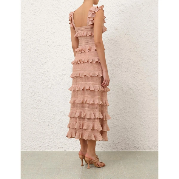 Zimmermann Valiant Frill Midi Skirt, view 4