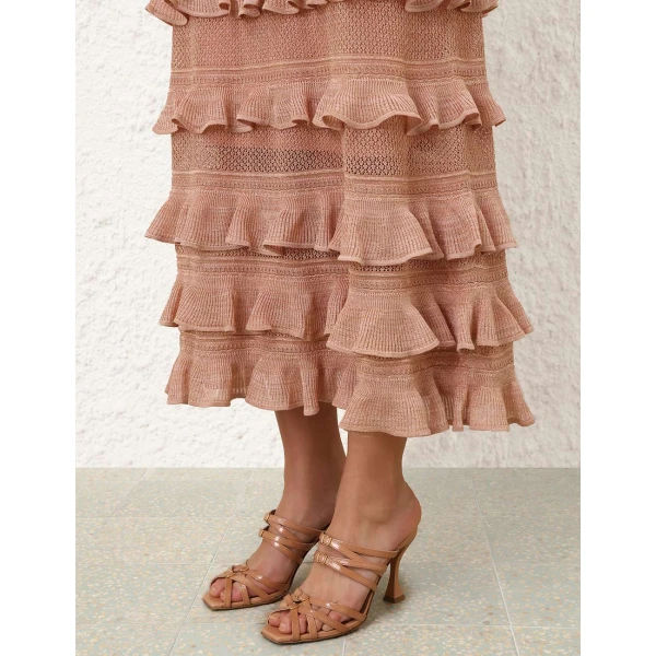 Zimmermann Valiant Frill Midi Skirt, view 5