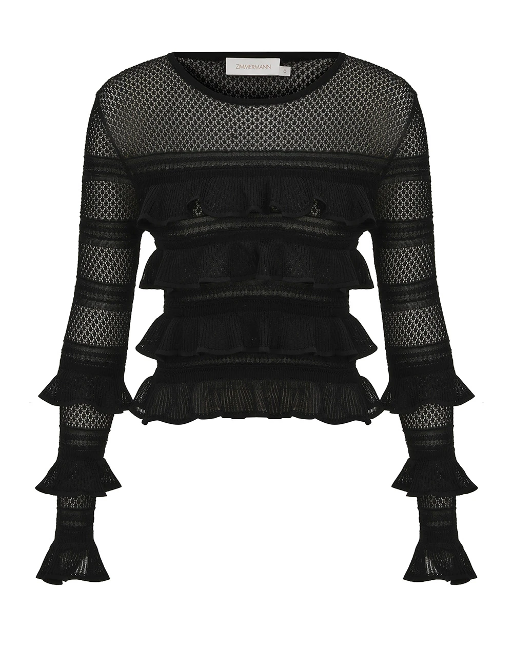 Zimmermann Valiant Frilled Top | Ready to Wear Collection Luxury Shoes Zimmermann Valiant Frilled Top