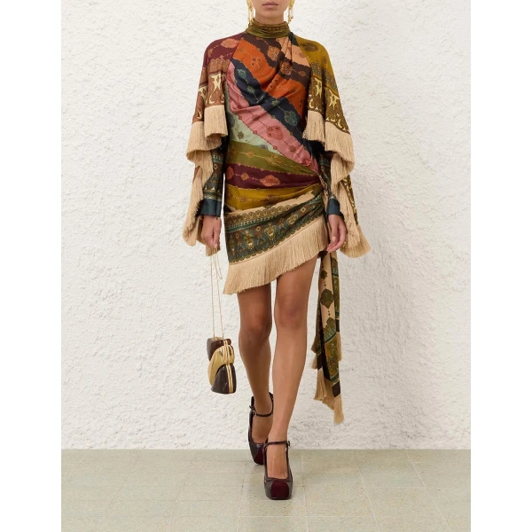 Zimmermann Valiant Fringed Mini Dress, view 2
