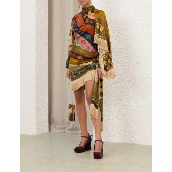 Zimmermann Valiant Fringed Mini Dress, view 3