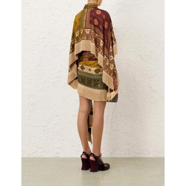 Zimmermann Valiant Fringed Mini Dress, view 4