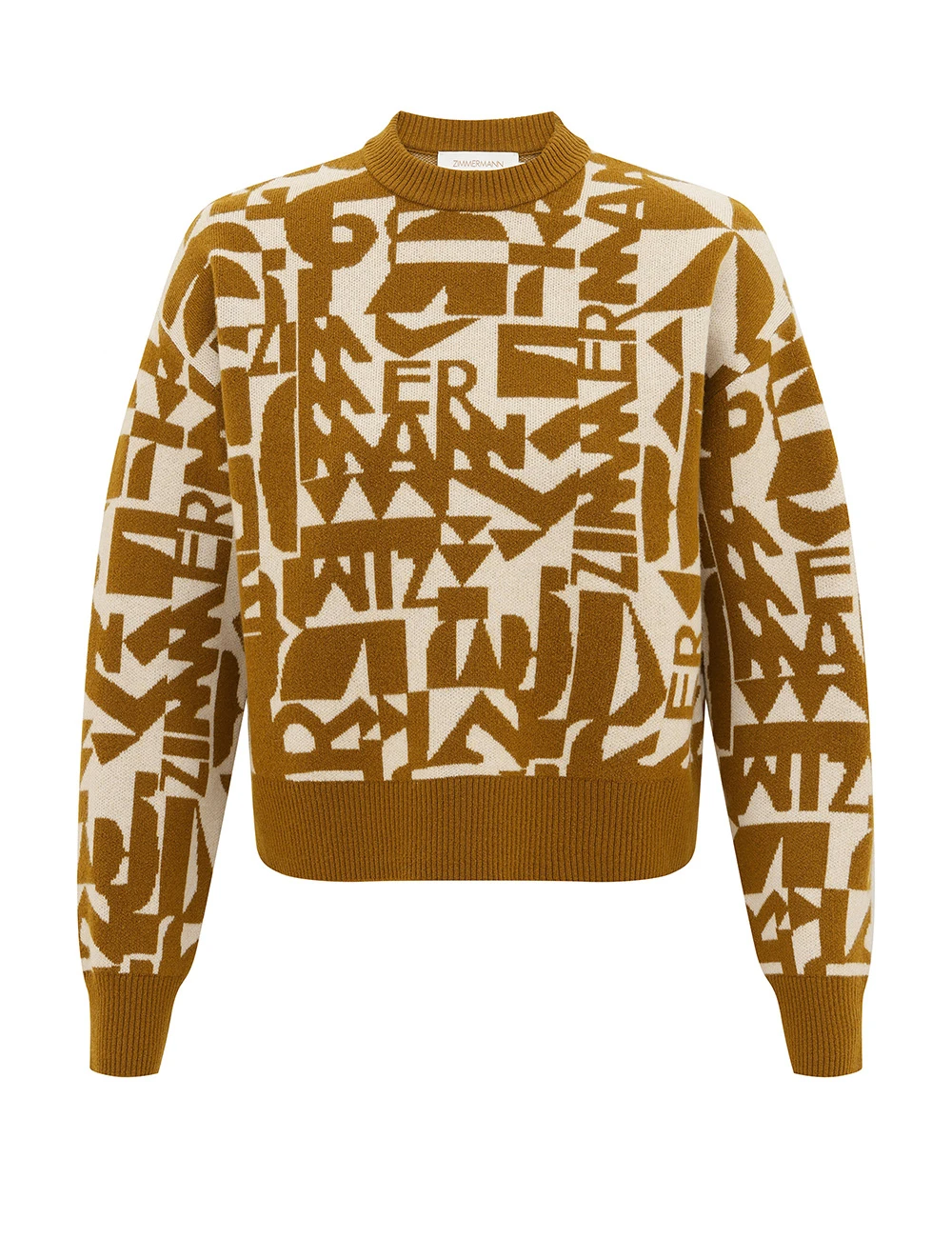 Zimmermann Valiant Jacquard Crop Sweater | Ready to Wear Collection Luxury Shoes Zimmermann Valiant Jacquard Crop Sweater