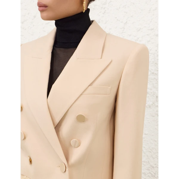 Zimmermann Valiant Lace Cropped Blazer, view 5
