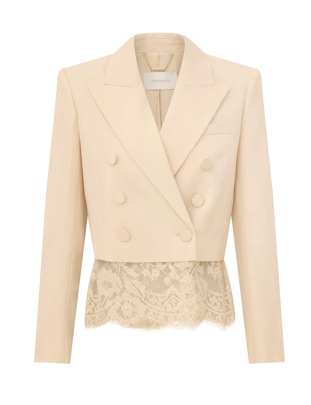 Zimmermann Valiant Lace Cropped Blazer | Ready to Wear Collection Luxury Shoes Zimmermann Valiant Lace Cropped Blazer