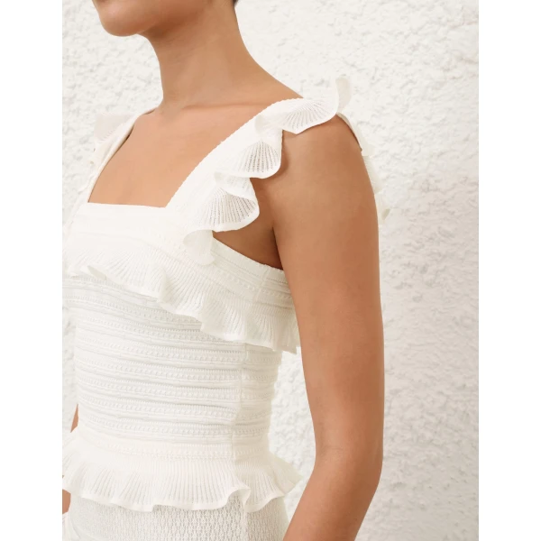 Zimmermann Valiant Lace Frill Camisole, view 5
