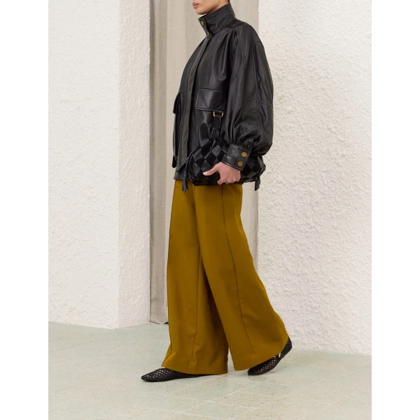 Zimmermann Valiant Leather Bomber Jacket, view 3