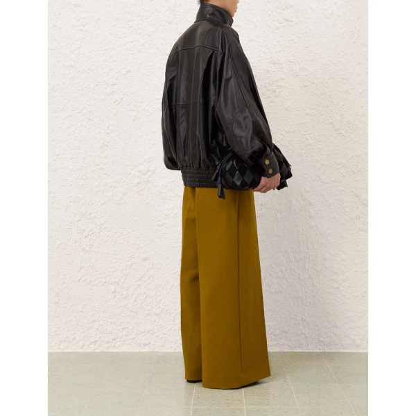 Zimmermann Valiant Leather Bomber Jacket, view 4