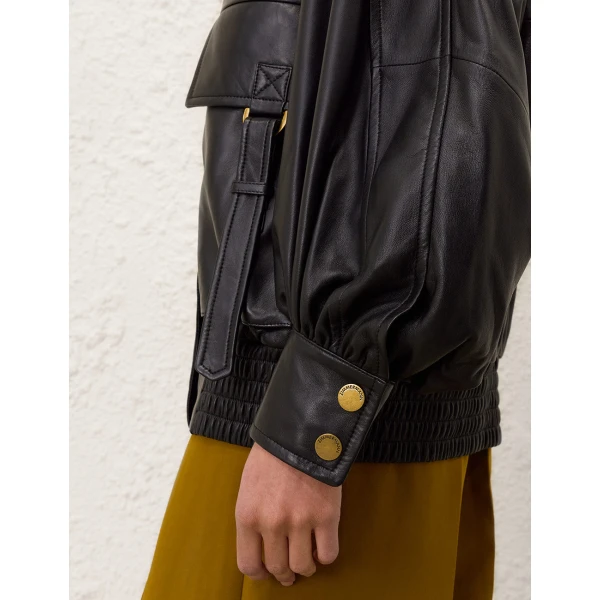 Zimmermann Valiant Leather Bomber Jacket, view 5