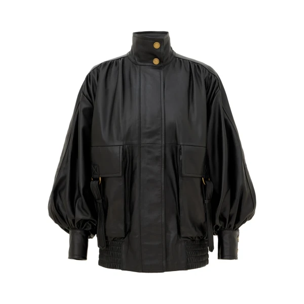 Zimmermann Valiant Leather Bomber Jacket