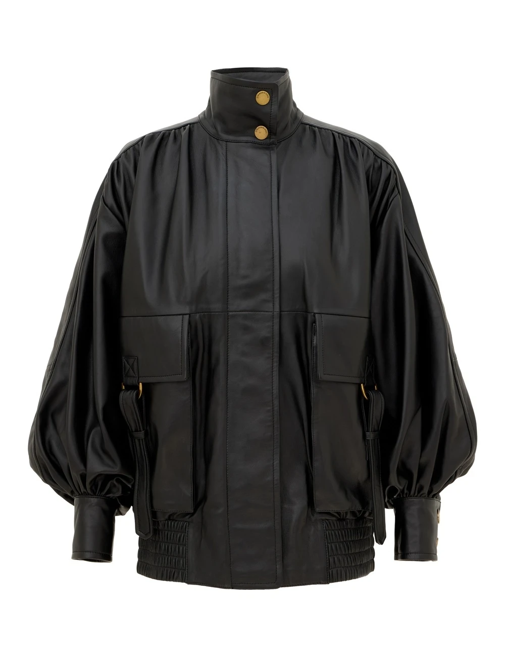 Zimmermann Valiant Leather Bomber Jacket | Ready to Wear Collection Luxury Shoes Zimmermann Valiant Leather Bomber Jacket