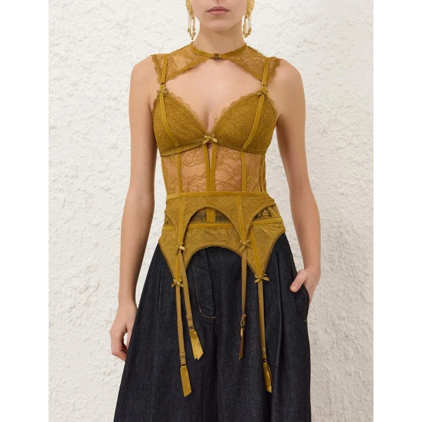 Zimmermann Valiant Lingerie Bodice Top, view 2