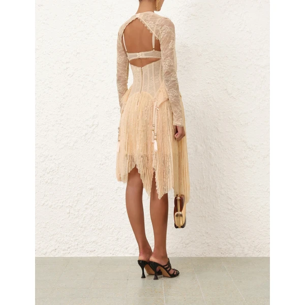 Zimmermann Valiant Lingerie Mini Dress, view 4