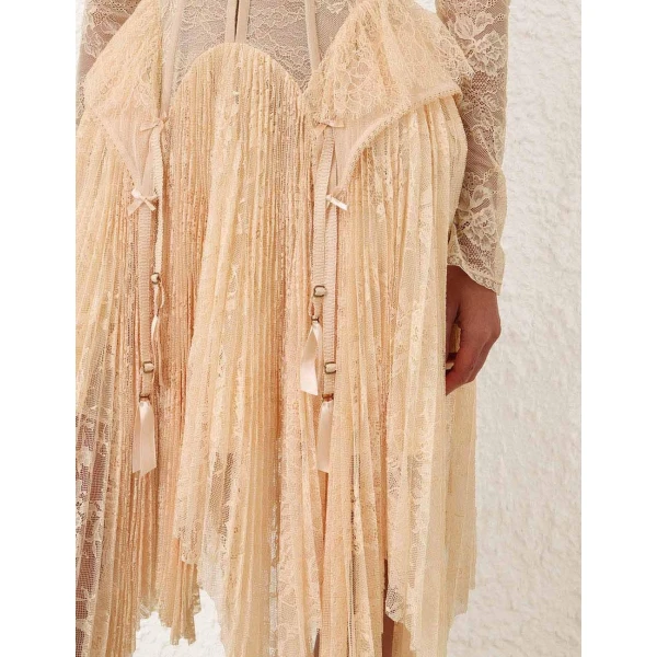 Zimmermann Valiant Lingerie Mini Dress, view 6