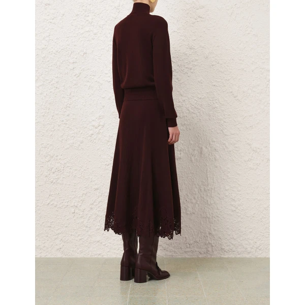 Zimmermann Valiant Merino Lace Skirt, view 4
