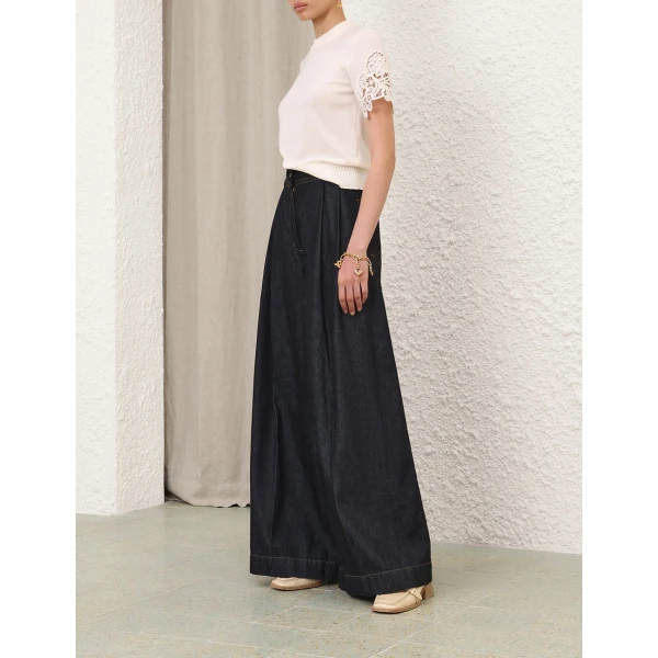 Zimmermann Valiant Merino Lace Tee Top, view 3