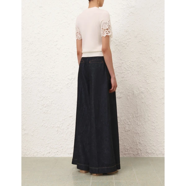 Zimmermann Valiant Merino Lace Tee Top, view 4