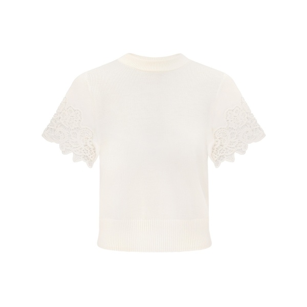 Zimmermann Valiant Merino Lace Tee Top