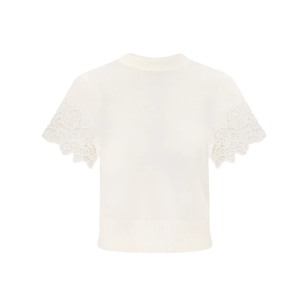 Zimmermann Valiant Merino Lace Tee Top