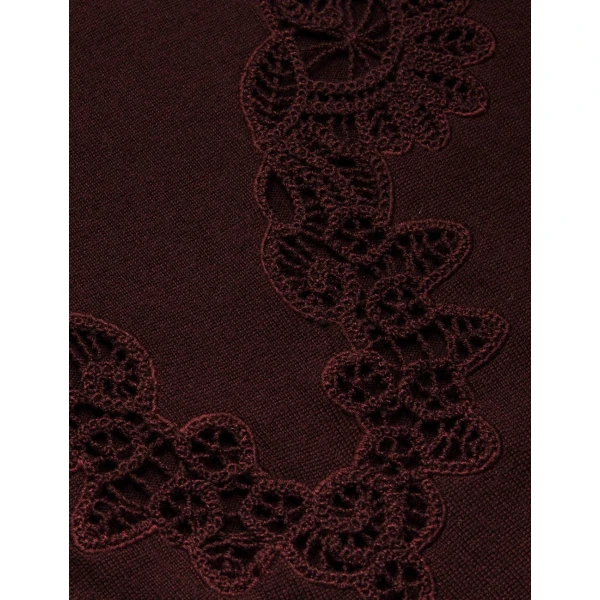 Zimmermann Valiant Merino Lace Turtleneck Top, view 6