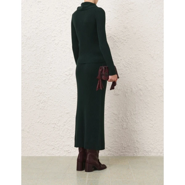 Zimmermann Valiant Merino Straight Skirt, view 4