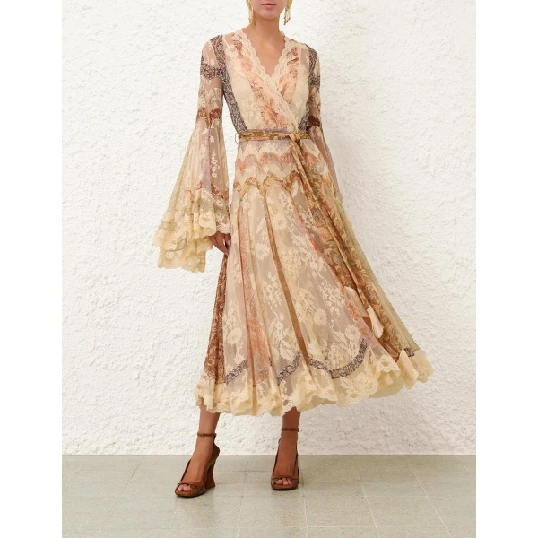 Zimmermann Valiant Panelled Wrap Dress, view 2