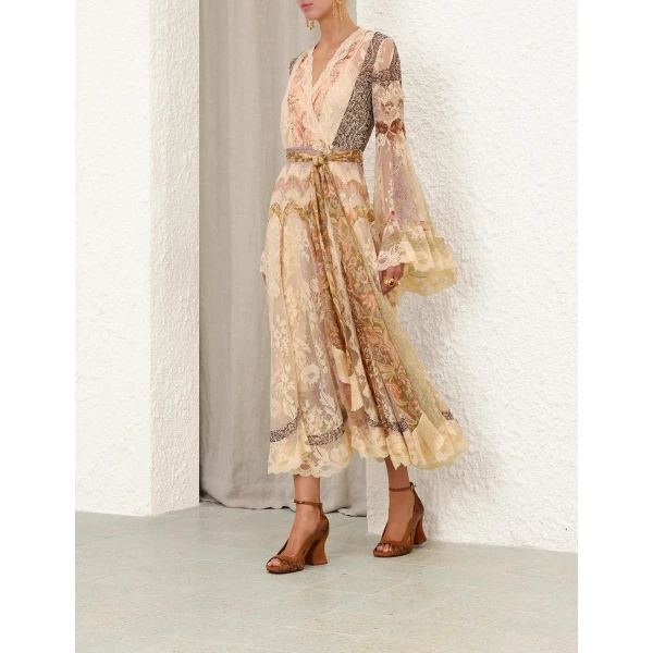 Zimmermann Valiant Panelled Wrap Dress, view 3