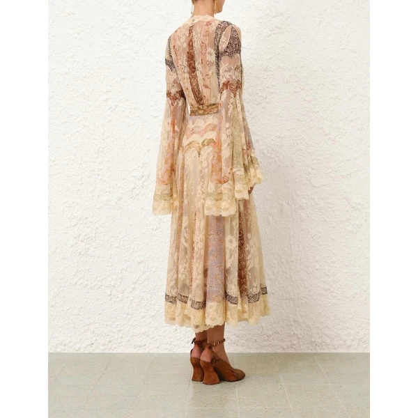 Zimmermann Valiant Panelled Wrap Dress, view 4