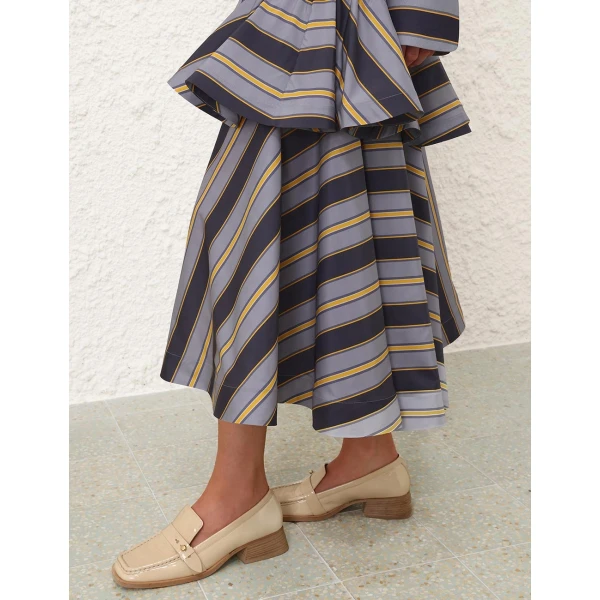 Zimmermann Valiant Peplum Midi Skirt, view 6