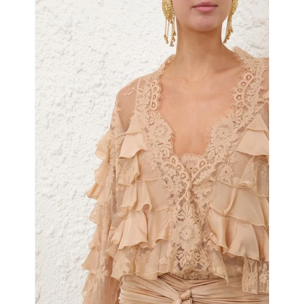 Zimmermann Valiant Ruffle Blouse, view 5