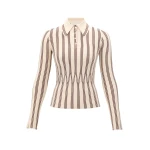 Zimmermann Valiant Striped Polo Top