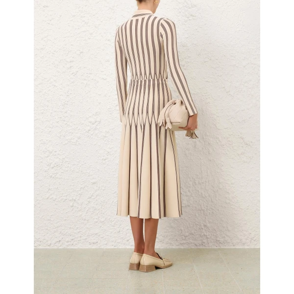 Zimmermann Valiant Striped Polo Top, view 4