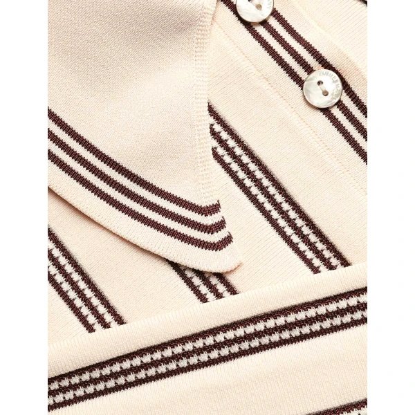 Zimmermann Valiant Striped Polo Top, view 6