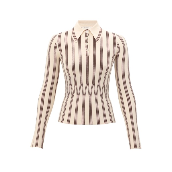 Zimmermann Valiant Striped Polo Top