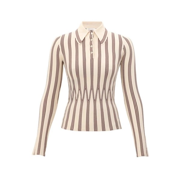 Zimmermann Valiant Striped Polo Top