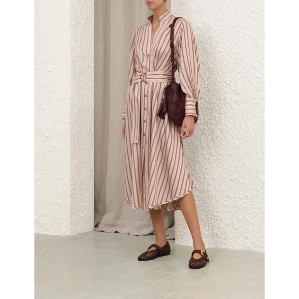 Zimmermann Valiant Tuck Shirt Dress, view 3