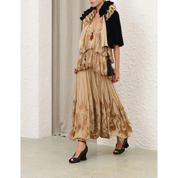 Zimmermann Valiant Velvet Capelet Coat, view 2