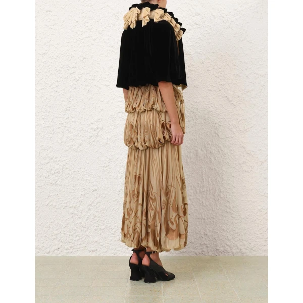 Zimmermann Valiant Velvet Capelet Coat, view 3