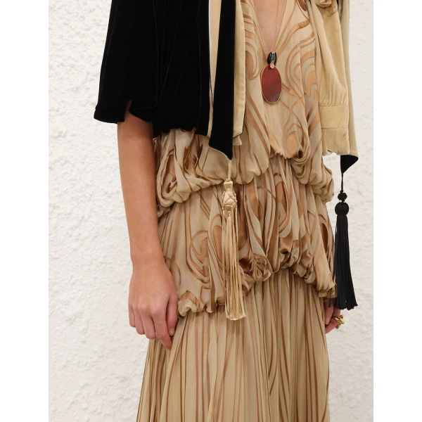 Zimmermann Valiant Velvet Capelet Coat, view 4