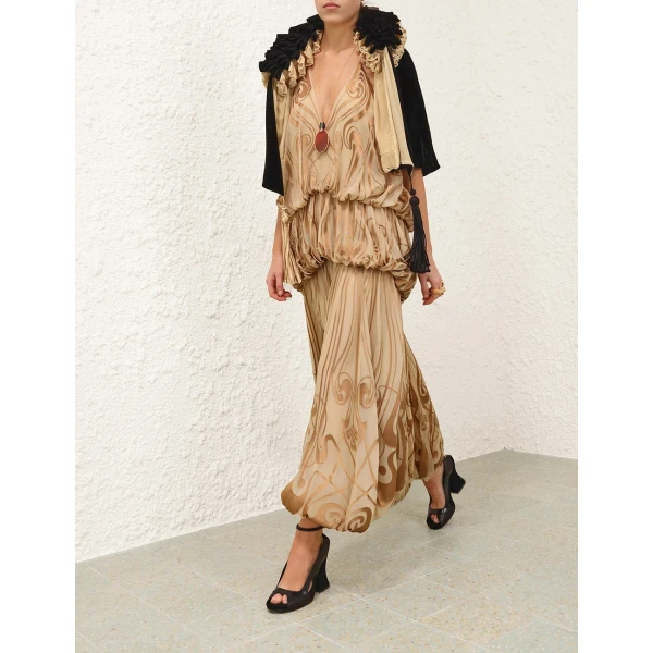 Zimmermann Valiant Velvet Capelet Coat, view 6