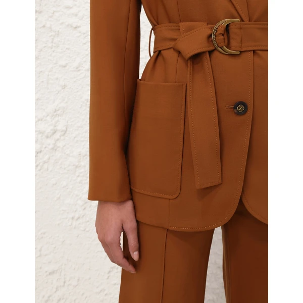 Zimmermann Valiant Wool Belted Blazer, view 5