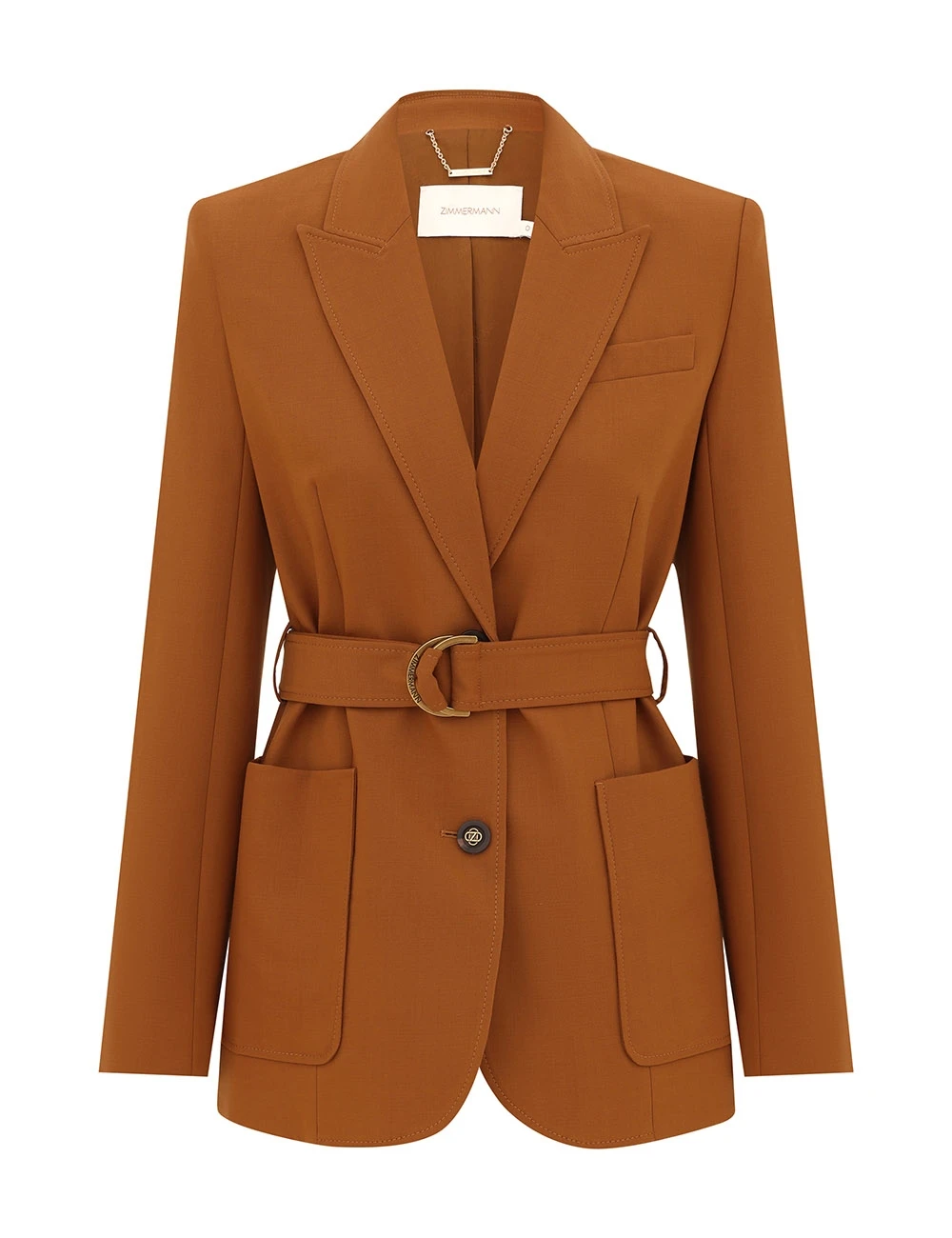 Zimmermann Valiant Wool Belted Blazer | Ready to Wear Collection Luxury Shoes Zimmermann Valiant Wool Belted Blazer