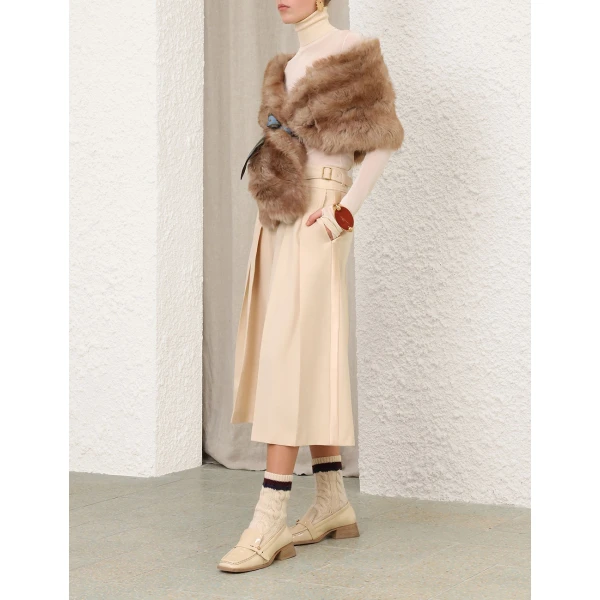 Zimmermann Valiant Wool Buckled Culotte, view 3
