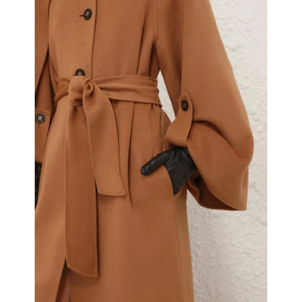 Zimmermann Valiant Wool Scarf Coat, view 5