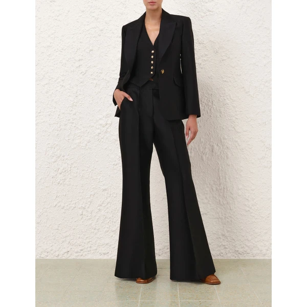 Zimmermann Valiant Wool Silk Flare Pant, view 2
