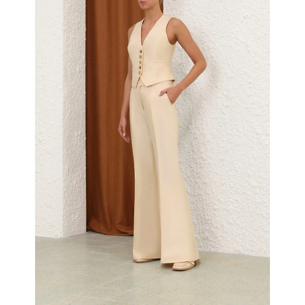 Zimmermann Valiant Wool Silk Flare Pant, view 3